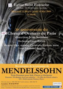 Affiche concerts Mendelssohn