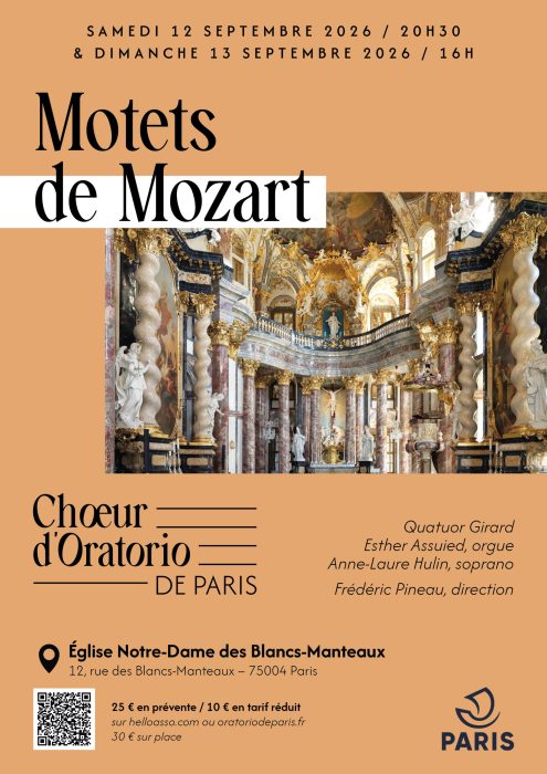 Affiche concert Motets Mozart