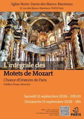 Affiche L’intégrale des Motets de Mozart