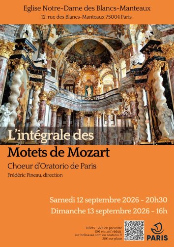 Affiche L’intégrale des Motets de Mozart